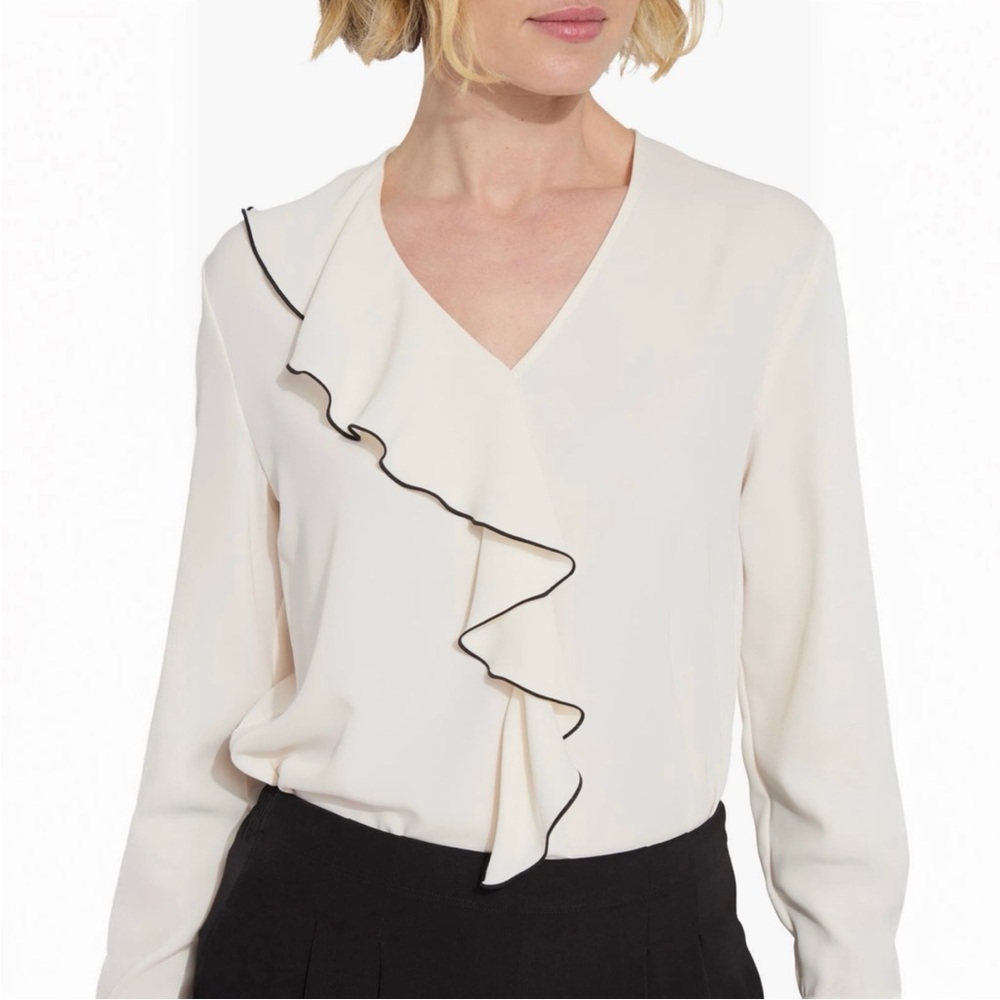 LYSSE Marianne V-Neck Ruffle Top